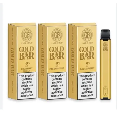 Gold Bar Disposable Vape - 2% Salt Nic/2.0ml (Einweg E-Zigarette)Gold Bar Disposable Vape ist eine Mischung aus Fruchtaromen, darunter saftige Beeren und tropische Früchte mit einem Hauch von Menthol für einen erfrischenden Abschluss. Verschiedene Geschmacksrichtungen: -Blue Raspberry-Kiwi Passion-Melon Berry-Watermelon Ice-Oasis-Spearmint-Lemon Ice-Peach Pear-Strawberry Parfait-Pink Grapefruit-Summer Berries-Banana ICEEingebaute BatterieVorgefüllte 2ml 20mg Nik-SalzBis zu 600 ZügeHyper Mesh SpuleInhalationsaktiviertDynamischer Zerstäuber12 kuratierte GeschmacksrichtungenGold Bar Einweg setzt einen neuen Goldstandard in der Vaping-Industrie, indem es hochwertige Materialien und unübertroffene Handwerkskunst kombiniert, um die nächste Generation von Einwegverdampfern zu liefern. Mit einer Nikotinstärke von 2 % und 12 maßgeschneiderten Geschmacksrichtungen bietet dieses Produkt ein befriedigendes und bequemes Dampferlebnis.Dank der eingebauten Hyper-Mesh-Coils, eines dynamischen Zerstäubers und 2 ml feinstem E-Liquid kann der Gold Bar 600 Züge mit exquisitem Geschmack liefern.In der Box:1 x Gold Bar Einweg-Dampfgerät13953geekvape3,60 CHFsmoke-shop.ch3,60 CHF Gold Bar Disposable Vape - 2% Salt Nic/2.0ml (Einweg E-Zigarette)Gold Bar Disposable Vape ist eine Mischung aus Fruchtaromen, darunter saftige Beeren und tropische Früchte mit einem Hauch von Menthol für einen erfrischenden Abschluss. Verschiedene Geschmacksrichtungen: -Blue Raspberry-Kiwi Passion-Melon Berry-Watermelon Ice-Oasis-Spearmint-Lemon Ice-Peach Pear-Strawberry Parfait-Pink Grapefruit-Summer Berries-Banana ICEEingebaute BatterieVorgefüllte 2ml 20mg Nik-SalzBis zu 600 ZügeHyper Mesh SpuleInhalationsaktiviertDynamischer Zerstäuber12 kuratierte GeschmacksrichtungenGold Bar Einweg setzt einen neuen Goldstandard in der Vaping-Industrie, indem es hochwertige Materialien und unübertroffene Handwerkskunst kombiniert, um die nächste Generation von Einwegverdampfern zu liefern. Mit einer Nikotinstärke von 2 % und 12 maßgeschneiderten Geschmacksrichtungen bietet dieses Produkt ein befriedigendes und bequemes Dampferlebnis.Dank der eingebauten Hyper-Mesh-Coils, eines dynamischen Zerstäubers und 2 ml feinstem E-Liquid kann der Gold Bar 600 Züge mit exquisitem Geschmack liefern.In der Box:1 x Gold Bar Einweg-Dampfgerät13953geekvape3,60 CHFsmoke-shop.ch3,60 CHF