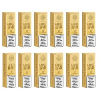 Gold Bar Disposable Vape - 2% Salt Nic/2.0ml (Einweg E-Zigarette)Gold Bar Disposable Vape ist eine Mischung aus Fruchtaromen, darunter saftige Beeren und tropische Früchte mit einem Hauch von Menthol für einen erfrischenden Abschluss. Verschiedene Geschmacksrichtungen:&nbsp;-Blue Raspberry-Kiwi Passion-Melon Berry-Watermelon Ice-Oasis-Spearmint-Lemon Ice-Peach Pear-Strawberry Parfait-Pink Grapefruit-Summer Berries-Banana ICEEingebaute BatterieVorgefüllte 2ml 20mg Nik-SalzBis zu 600 ZügeHyper Mesh SpuleInhalationsaktiviertDynamischer Zerstäuber12 kuratierte GeschmacksrichtungenGold Bar Einweg setzt einen neuen Goldstandard in der Vaping-Industrie, indem es hochwertige Materialien und unübertroffene Handwerkskunst kombiniert, um die nächste Generation von Einwegverdampfern zu liefern.&nbsp;Mit einer Nikotinstärke von 2 % und 12 maßgeschneiderten Geschmacksrichtungen bietet dieses Produkt ein befriedigendes und bequemes Dampferlebnis.Dank der eingebauten Hyper-Mesh-Coils, eines dynamischen Zerstäubers und 2 ml feinstem E-Liquid kann der Gold Bar 600 Züge mit exquisitem Geschmack liefern.In der Box:1 x Gold Bar Einweg-Dampfgerät13953geekvape3,00&nbsp;CHFsmoke-shop.ch3,00&nbsp;CHF