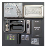 VOOPOO ARGUS XT KIT - 21700 - 100 WattDas VooPoo Argus XT Vape Kit ist eine stilvolle Option, die gebaut wurde, um den Verschleiß des täglichen Lebens zu widerstehen. Dieses Kit benötigt nur eine 18650 oder 21700 Batterie (separat erhältlich) und liefert eine Leistung von 5 - 100W, was eine gute Balance zwischen Batterielebensdauer und Leistung darstellt. Es ist ideal für Leute, die einen strapazierfähigen Verdampfer suchen, wenn sie unterwegs sind. Das Argus XT Kit hat die Schutzklasse IP68, was bedeutet, dass es wasser-, staub- und stoßfest ist. Der Argus MT wird mit zwei VooPoo TPP Coils geliefert, die ein DTL (Direct To Lung) Vape erzeugen.Lieferumfang:VooPoo Argus XT ModVooPoo MAAT Tank0,15 Ohm VooPoo TPP DM1 Wicklung0,2 Ohm VooPoo TPP DM2 HeizspiraleUSB-C-LadekabelBenutzerhandbuch14083Voopoo62,00 CHFsmoke-shop.ch62,00 CHF