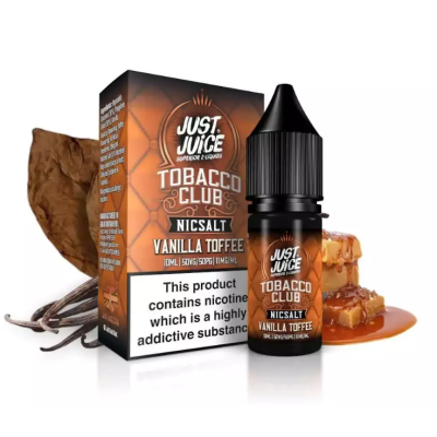 Just Juice Tobacco - Vanilla Toffee - 10ml Nikotin Salz Liquid - 20 mgNur SaftVanilla Toffee ist eine robuste und reichhaltig gewürzte Tabakmischung. Der rauchige Tabakgeschmack mit süßen Noten schafft ein unkompliziertes, aber mutiges E-Liquid.Vanilla Toffee von Just Juice ist ein 10ml Nik-Salz mit 11/20mg Nikotin. 50% VG / 50% PGNikotinsalz 20mg Made in Malaysia - 50 VG 20 mg Nicsalt14204Just Juice - Superier E-Liquids4,50 CHFsmoke-shop.ch4,50 CHF