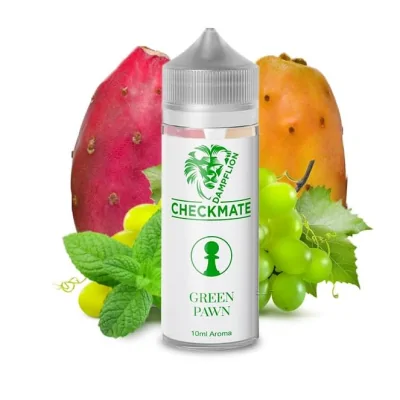 Green Pawn - Dampflion Checkmate Aroma 10ml (Longfill)Lieferumfang: Green Pawn - Dampflion Checkmate Aroma 10ml (Longfill)10ml Aroma in 120ml LeerflascheEnthält kein Nikotin.Longfill Aroma: Das Aroma muss mit Basis gemischt werden.Aromakonzentrat niemals pur dampfen!Geschmacksrichtung: Kaktus, grüne Früchte und MentholNoch nie war das Selbermischen so einfach: Keine extra Flaschen, kein Messbecher oder sonstiges! Sie brauchen nur die Flasche mit Ihrer Lieblingsbase bis zum Rand des Labels aufzufüllen, dann kräftig schütteln und FERTIG!Mit deutschem Steuerzeichen. Rücknahme nur bei unbeschädigter Steuermarke möglich!&nbsp;ArtikeltypAromen-Konzentrate, LongfillHerstellerDampflionGeschmackKaktus, Grüne Früchte, MentholVerwendete AromenFruchtigInhaltsstoffeKünstliche Aromen, Naturidentische Aromen, Propylenglykol E1520FlaschenartChubby Gorilla FlascheInhalt / Grösse10.0 ml&nbsp;INFORMATION:&nbsp;Damit das Aroma den vollen Geschmack entwickelt, benötigt es etwas Zeit. Am besten lassen Sie ihr gemischtes Liquid ca. 5 - 10 Tage reifen.&nbsp;14212Dampflion14,90&nbsp;CHFsmoke-shop.ch14,90&nbsp;CHF