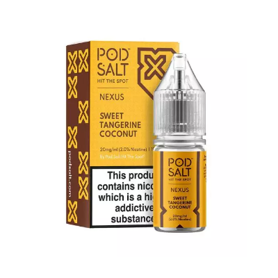 10 ml POD SALT FUSION - Sweet Tangerine Coconut - Nikotinsalz Liquid10 ml POD SALT FUSION - Sweet Tangerine -10 mg - Nikotinsalz Liquid...Geschmack:Verwöhne deinen Gaumen mit dieser unwiderstehlichen Kombination aus süsser Mandarine und zarter und cremiger Kokosnuss. Diese wunderbare Aromenkombination wirst du so schnell nicht vergessen.50% | VG / PGInhalt: 10 mlNikotingehalt: 10mg oder  20 mgMischverhältnis: 50% PG / 50% VGInhaltstoffe: Propylenglykol, pflanzliches Glyzerin, Aromen, Nikotin 14238Pod Salt - Nikotinsaltz6,90 CHFsmoke-shop.ch6,90 CHF