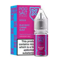 10 ml POD SALT FUSION - Blue Razz Cherry Blast -10 mg - Nikotinsalz Liquid...
