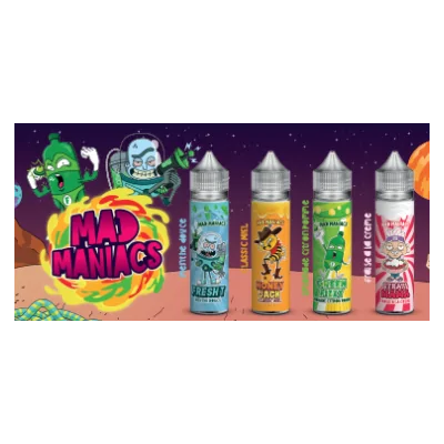4x 50ml Liquids Bundle von Mad Maniacs 50ml 00mg4x 50ml Liquids Bundle von Mad Maniacs 50ml 00mg00mg – Flüssigkeit überdosiert an Aromen 14293MAD Maniacs - Premiuim Liquids FR21,00 CHFsmoke-shop.ch21,00 CHF