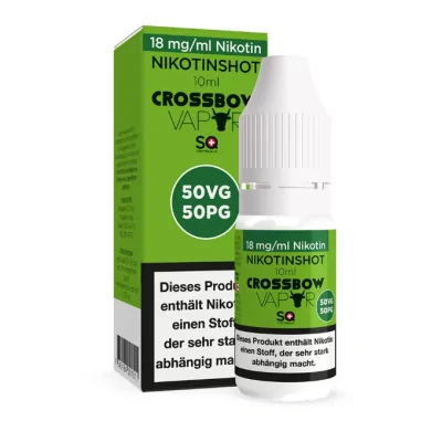 Nikotin Shot by Crossbow Vapor 18mg/ml vers. MischverhältnisseNikotin Shot 18mg/ml 70VG/30PG von Crossbow Vapor erhältlich in der 10ml Flasche. Dieser qualitativ hochwertige Nikotinshot in High VG ist perfekt geeignet um 0mg Liquids und Aromen auf die gewünschte Nikotinstärke anzureichern.14318Crossbow Vapor Squape3,50&nbsp;CHFsmoke-shop.ch3,50&nbsp;CHF