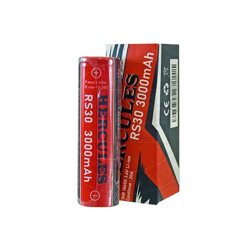 FumyTech Hercules RS30 3000mAh Battery - 18650 Batterie- 20AFumyTech Accu RS30 18650 3000mAh 20A 8650 RS30 Hercules Fumytech hat eine Kapazität von 3000 mAh und 20A in Entlastung Bewertung für die Verwendung von mit geregelten mods und mechanische verwendet werden. Die RS30 hat Lithium-Ionen-Chemie für minimale automatische Entladung  Die Fumytech Batterien haben umfangreiche Tests unterzogen werden für ihre Zuverlässigkeit bekannt, mit nützlichen Informationen auf dem Schutzmantel der Batterie, maximale Leistung, begrenzten Wert der Spule, etc. angegeben ist.Spezifikationen:Kapazität: mAh3000Entladungsleistung: 20AGetestet von Mooch18mm Durchmesser65mm HöheUngeschütztHersteller: FumytechWARNUNG!Die Verwendung erfolgt auf eigene Gefahr. Bei unsachgemäßem Gebrauch oder falscher Handhabung von Lithium-Ionen-Batterien besteht die Gefahr von Personen- oder Sachschäden. YDL und Evolution Vaping können nicht für Personen- oder Sachschäden haftbar gemacht werden, die durch unsachgemäße Verwendung und Handhabung entstehen. 14351Fumytech10,50 CHFsmoke-shop.ch10,50 CHF