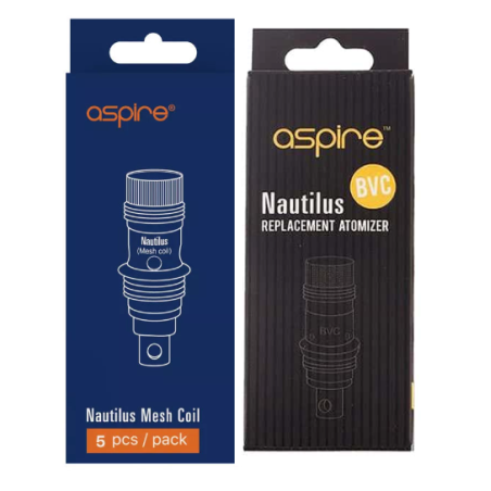 5x Nautilus BVC/Mesh Verdampferköpfe Aspire (vers. Ohm)