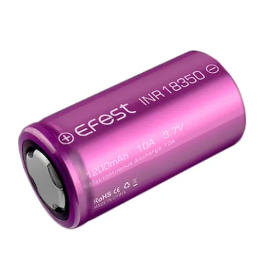IMR 18350 3.6V - 700 mAh (10 A) Akku von EfestLieferumfang: 1x EFEST IMR-18350 3.6V - 3.6V - 750mAh (20C) AkkuDie Akkus eignen sich für Akkuträger mit Schutzelektronik und Taschenlampen mit erhöhtem Stromverbrauch (hochstromfähig bis 20C)&nbsp;8280Efest7,90&nbsp;CHFsmoke-shop.ch7,90&nbsp;CHF