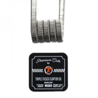 Triple Fused Clapton DL Ni80 0.30 ohm (10 Stück) Vorgewickelte Coils - FumytechTriple Fused Clapton DL Ni80 0.30 ohm (10 Stück) Vorgewickelte Coils - FumytechPremium Coils Full Ni80.3x28G/38G.5 Umdrehungen auf einer Achse von 3mm Ø.Wert von 0.30Ω in single, 0.15Ω in dual.Perfekt für Ihre Atomizer in DL.14424Fumytech7,90 CHFsmoke-shop.ch7,90 CHF