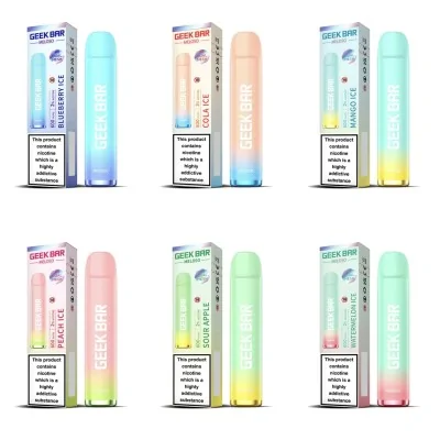 Geek Bar Meloso 600 (Einweg E-Zigarette) - Geekvape Disposable - 20mg -Der Geek Bar Meloso Disposable Vape ist das neueste Einweg-Vape-Modell der weltbekannten Hersteller von Geek Bar. Mit 20mg (2%) Nikotinsalz pro 600 Puffs ist es sanft im Hals und in vielen köstlichen Geschmacksrichtungen erhältlich. Die Double-Mesh-Coil-Technologie wurde entwickelt, um einen hervorragenden und gleichmäßigen Geschmack zu gewährleisten. Mit einer Kapazität von 500 mAh und automatischer Entnahme hält er den Mund-zu-Lunge-Vapern fast den ganzen Tag über stand. Da die Inhalation über das Mundstück erfolgt und keine Taste gedrückt werden muss, ist sie dem Rauchen einer Zigarette sehr ähnlich. Eine großartige Möglichkeit, das Dampfen zum ersten Mal auszuprobieren, oder ein praktisches Gerät, das Sie mitnehmen können, wenn Sie Ihr Hauptgerät beim Ausgehen nicht mitnehmen wollen.Der neue Geek Bar Meloso 600 Einweg-Vaporizer hat die perfekte kompakte Größe für die Hosentasche und eignet sich perfekt für einen Lebensstil, bei dem man viel unterwegs ist.14461geekvape4,80 CHFsmoke-shop.ch4,80 CHF