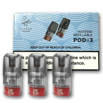 Elfbar Mate 500 Refillable Pod - 3 Pods (Auffüllbar)Die Pods sind mit dem Mate500-Gerät kompatibel und bieten ein großartiges Nikotinabgabesystem, sie nutzen auch einen 1,2ohm-Pod und bieten einen Mouth To Lung-Vaping-Stil, um das Gefühl eines Zuges einer Zigarette genauer zu erzeugen. Jede Packung enthält 3 Pods.Liferumfang:  1 Pack mit 3 Pods Die Mate500 sind mit der Elf Bar Mate 500 und RF350 kompatibel14463Elf Bar - Disposable Pods11,90 CHFsmoke-shop.ch11,90 CHF