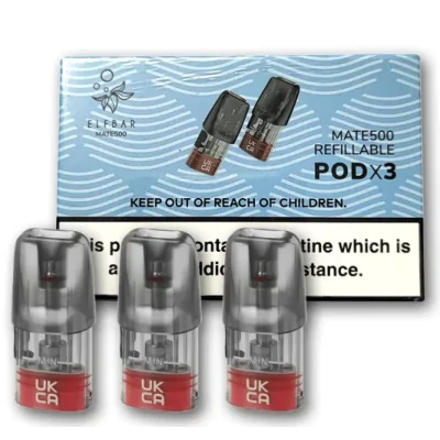 Elfbar Mate 500 Refillable Pod - 3 Pods (Auffüllbar)Die Pods sind mit dem Mate500-Gerät kompatibel und bieten ein großartiges Nikotinabgabesystem, sie nutzen auch einen 1,2ohm-Pod und bieten einen Mouth To Lung-Vaping-Stil, um das Gefühl eines Zuges einer Zigarette genauer zu erzeugen. Jede Packung enthält 3 Pods.Liferumfang:  1 Pack mit 3 Pods Die Mate500 sind mit der Elf Bar Mate 500 und RF350 kompatibel14463Elf Bar - Disposable Pods11,90 CHFsmoke-shop.ch11,90 CHF