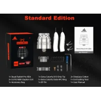 Hellvape Dead Rabbit Pro RDA Verdampfer - 24mmDer&nbsp;Hellvape Dead Rabbit Pro RDA Verdampfer&nbsp;mit einem Durchmesser von 24 mm ist ein Dual-Coil-RDA. Es verfügt über 3 Luftstrommodi, die Ihnen verschiedene Lufteinlässe und einen milden Geschmack bieten. Mit dem pfostenlosen Baudeck bietet es großzügigen Platz für die einfache Installation der Spule für Starter und Meister. Die zusätzliche 810er Drop Tip und der seitliche AFC-Ring sind im Paket enthalten.Technische Daten:Größe: φ24mm*31,3mmLuftstrom: Bodenluftstrom, Seitenluftstrom, Bodenluftstrom + SeitenluftstromDrip Tip: 810Im Lieferumfang:1* Dead Rabbit Pro RDA Verdampfer2* 0.37Ω Ni80 Clapton Coil1* Zubehörtasche1* Extra bunte 810 Drip Tip1* Extra bunter seitlicher AFC-Ring1* BF Pin2* Schnürsenkel aus Baumwolle1* Spulenschneidewerkzeug1* Benutzerhandbuch14484Vandy Vape Full Steam Ahead28,00&nbsp;CHFsmoke-shop.ch28,00&nbsp;CHF