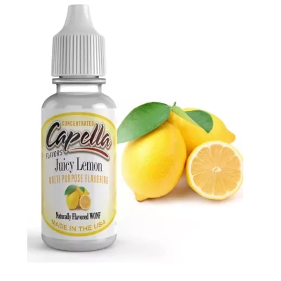 Juicy Lemon - Sweetener - Capella Aroma 13ml (DIY)Lieferumfang: 1x Juicy Lemon - Sweetener - Capella Aroma 13ml (DIY)Geschmack: Frische Zitronen&nbsp;&nbsp;14527Capella Flavours5,80&nbsp;CHFsmoke-shop.ch5,80&nbsp;CHF