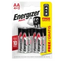 AA Baterien - LR6 Alcaline 4 + 2 - Energizer Max (6 Batterien)