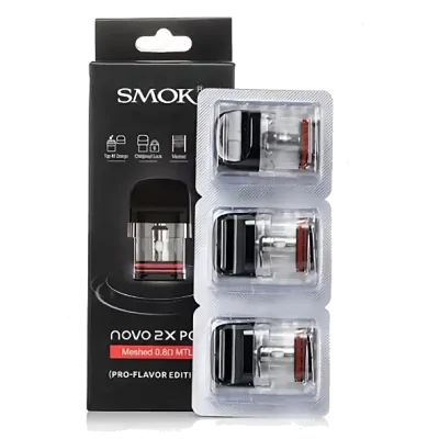 Novo 2X Pods (3 Pods) 2ml von Smoketch 0.9 ohmPods (3er Pods) 2ml für Novo 2X von SmoketechDie Smok Novo 2X Pods sind kompatibel mit Novo 2X ist kompatibel mit Novo, Novo 2 und Novo 2X Pods. Verkauft in 1er Packung von drei PodsTOP-FILL NOVO 2X PODDie Novo 2X 0,9 Ohm Mesh MTL-Pods bieten ein großartiges MTL-Vaping-Erlebnis mit ausgewogener Wärmeverteilung und feinerem Geschmack.14577Smoketech11,90 CHFsmoke-shop.ch11,90 CHF Novo 2X Pods (3 Pods) 2ml von Smoketch 0.9 ohmPods (3er Pods) 2ml für Novo 2X von SmoketechDie Smok Novo 2X Pods sind kompatibel mit Novo 2X ist kompatibel mit Novo, Novo 2 und Novo 2X Pods. Verkauft in 1er Packung von drei PodsTOP-FILL NOVO 2X PODDie Novo 2X 0,9 Ohm Mesh MTL-Pods bieten ein großartiges MTL-Vaping-Erlebnis mit ausgewogener Wärmeverteilung und feinerem Geschmack.14577Smoketech11,90 CHFsmoke-shop.ch11,90 CHF
