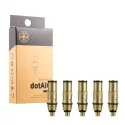5x Verdampferköpfe BVC V2 für DotAio - Mesh 0.3 ohm - von Dotmod