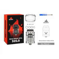 Dead Rabbit Solo RTA - Hellvape - 24 mm 5ml (Selbstwickelverdampfer)Lieferumfang: Dead Rabbit Solo RTA - Hellvape - 24 mm  5ml (Selbstwickelverdampfer)Der neue Dead Rabbit Solo RTA!Single-Coil-Platte, die gewagte Montagen ermöglicht.Sehr präzise von oben einstellbare Airflow. 24mm Durchmesser für eine Kapazität von 2 bis 5ml.Ausgezeichnete Geschmackswiedergabe dank einer Kammer, die die Aromen maximal kondensiert.Kann in sehr luftigen DL oder in restriktiven RDL verwendet werden.Lieferumfang 1 x Dead Rabbit Solo RTA1 x Pyrex Bubble 1 x Tasche für Zubehör1 x BedienungsanleitungEigenschaften 24mm DurchmesserSingle Coil TrayTop Airflow einstellbarZiehen RDL bis DL 14681Hellvape36,00 CHFsmoke-shop.ch36,00 CHF