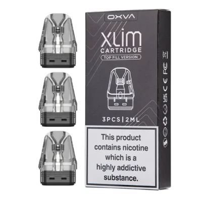 Oxva Xlim Cartridge 3 Stück - vers. Ohm - Ersatz Pods (V2-V4 Topfill)Ersatzkartuschen für&nbsp;Oxva SlymOXVA Xlim Cartridge von PCTG gemacht, ist für OXVA Xlim Pod System Kit 950mah für X-treme Geschmack und starke Kehle hit konzipiert. OXVA Xlim hat 2ml Anti-Leck-Pod mit Top-Füllung Design. Es gibt zwei verschiedene Geschmackspatronen: 0.8Ω &amp; 1.2Ω für Optionen. 3pcs/Packung.Parameter:Kapazität: 2mlWiderstand: 0.8Ω KA1 Mesh Spule (12-16W) oder1.2Ω KA1 Mesh-Spule (12-16W)Menge: 3pcs/PackungEigenschaften:X-treme Flavour und starker Throat HitSeite Airflow Control DesignUpgraded Anti-Leck DesignZwei verschiedene Geschmacksrichtungen von Patronen (0.8Ω &amp; 1.2Ω)Bakteriostatische MundstückPakete:1* Xlim-Patronen 3pcs11426OXVA12,90&nbsp;CHFsmoke-shop.ch12,90&nbsp;CHF