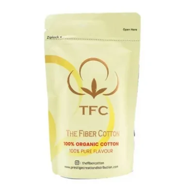 The Fiber Cotton -TFC - 100% Organic Cotton - Premium WickelwatteLieferumfang:1x The Fiber Cotton -TFC - 100% Organic Cotton - Premium WickelwatteÜberarbeitete Version von Titanium Fibre Gold BaumwolleAus Titanium Fiber Cotton wird The Fiber Cotton.Baumwolle aus 100 % biologischem Anbau.Gesamtlänge von 1,60 m.Dicke Faser mit hoher Kapillarität.Widerstandsfähig gegen hohe Temperaturen.Passt sich allen Build-Typen an.14834Titanium Fiber Cotton5,50 CHFsmoke-shop.ch5,50 CHF The Fiber Cotton -TFC - 100% Organic Cotton - Premium WickelwatteLieferumfang:1x The Fiber Cotton -TFC - 100% Organic Cotton - Premium WickelwatteÜberarbeitete Version von Titanium Fibre Gold BaumwolleAus Titanium Fiber Cotton wird The Fiber Cotton.Baumwolle aus 100 % biologischem Anbau.Gesamtlänge von 1,60 m.Dicke Faser mit hoher Kapillarität.Widerstandsfähig gegen hohe Temperaturen.Passt sich allen Build-Typen an.14834Titanium Fiber Cotton5,50 CHFsmoke-shop.ch5,50 CHF