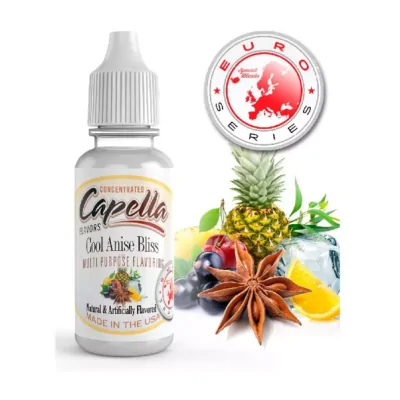 Cool Anis Bliss - Capella Aroma 13ml (DIY) - Euro SeriesLieferumfang: 1x Cool Anis Bliss - Capella Aroma 13ml (DIY) - Euro SeriesEmpfohlene Dosierung:ca. 5%-10% (0,5-1ml Aroma auf 10ml Basis-Liquid)Bitte die Dosierung an den VG Anteil der Basis anpassen (mehr VG = mehr Aroma)Hinweis:Aromen können NICHT pur gedampft werden. Bitte mit entsprechender Liquid-Basis mischen!&nbsp;&nbsp;&nbsp;14849Capella Flavours5,80&nbsp;CHFsmoke-shop.ch5,80&nbsp;CHF