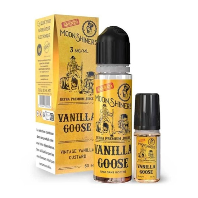 Vanilla Goose 50ml + 1 Booster 10ml - MoonShiners Shortfill LiquidVanilla Goose 50ml + 1 Booster 10ml - MoonShiners Shortfill LiquidUltra Premium JuiceGeschmack: Vanilla Goose ist die Zusammenstellung eines Vanillegeschmacks mit einer cremigen Creme. Ein garantierter Gourmetgenuss.Marke Moon ShinnersLand FrankreichGeschmack GourmandePG/VG-Verhältnis 50/50Verpackung PE-Flasche 60ml mit kindersicherem Verschluss.Inhalt 50ml3mg = 50ml + 10ml Nikotinshot6mg = 40ml + 2x10ml Nikotinshot14904Moonshiners - Premium Liquids18,90 CHFsmoke-shop.ch18,90 CHF