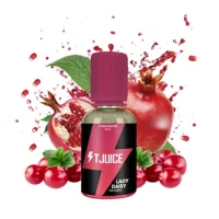 Aroma - Lady Daisy - 30ml von T-Juice GB (DIY)Lieferumfang: 1x Aroma - Lady Daisy - 30ml von T-Juice GB (DIY)Geschmack: Ein betörendes Amalgam aus Früchten, Grenadine, zu dem sich Granatäpfel und Cranberries gesellen, und das mit einer süßen Vanillenote abschließt.Marke T-JuiceLand Vereinigtes KönigreichFruchtiger, süßer GeschmackVerpackung PE-Flasche 30ml mit kindersicherem Verschluss.Inhalt 30mlSteep-Zeit 1 WocheEmpfohlene Dosierung 10% bis 15%14996t-juice logo11,50 CHFsmoke-shop.ch11,50 CHF