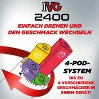 IVG 2400 Disposable Twist Vape (4x2ml Pods) - Disposable 20mg