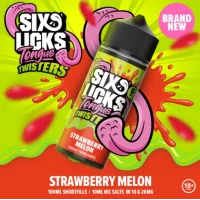 Six Licks - Tongue Twisters Strawberry Melon - 100ml Shortfill Liquid