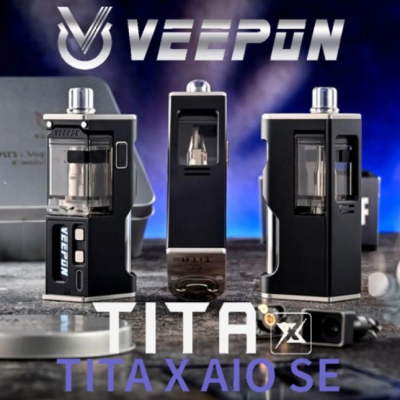 Tita X AIO Violett - Veepon (Boro Device) - USB CVeepon ist zurück in Kraft mit dem Tita X AIO Kit, für alle Boros-Fans und diejenigen, die Qualität Ausrüstung zu entdecken!Kompatibel mit allen Boro-Tanks.Arbeitet mit einer 18650/21700 Batterie (nicht enthalten).Leistungsstarker VP60-Chipsatz.Auswechselbare Frontplatten.Aufladen über USB-C.Alle Arten von vape sind möglich, von MTL zu DL.4ml Boro Tank Veepon kompatibel mit VVC Spulen.Lieferumfang: 1 x Tita X AIO Mod Black1 x Veepon Boro Tank2 x Mesh-Spulen 0,3ohm1 x Transparente Frontblende1 x Schwarze Frontblende1 x 18650 Adapter1 x USB-C KabelEigenschaftenGröße: 44.55*26*84mmAkku 18650/21700Material: Aluminiumlegierung und SS3164ml FassungsvermögenMTL bis DL-ZugAufladen über USB-CAuswechselbare Platten14186VEEPON - Tita149,90 CHFsmoke-shop.ch149,90 CHF