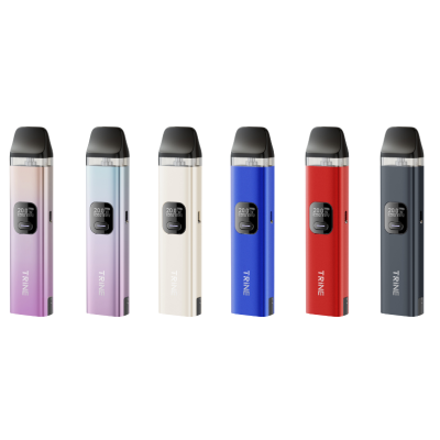 Kit Trine Pod Innokin - 1000 mAh (Auswechselbar) USB C - 25 WattInnokin ist zurück mit dem Kit Pod Trine und seinem neuen, herausnehmbaren Akku!Das Kit Trine, das auf der Vap Expo 2024 vorgestellt wurde, funktioniert mit einem abnehmbaren 1000mAh Akku, der über USB-C aufgeladen wird und bis zu 25W Leistung bringen kann. Es wurde mit Innokins neuer Vcap-Kartusche mit integriertem Widerstand geliefert, die bis zu 2mL Liquid aufnehmen kann.15357Innokin16,90 CHFsmoke-shop.ch16,90 CHF