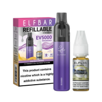 Elf Bar EV5000 Refillable Starter Kit + 10ml Liquid USB-CElf Bar EV5000 Refillable Starter Kit + 10ml Liquid Das ELFBAR EV5000 nachfüllbare Starter Kit:QUAQ Mesh, 0.8Ω10 Farben, jede gepaart mit einem 10ml Elfliq (nur 2%)TPD KOMPLIZIERTWiederaufladbar2ml e-liquid Kapazität, ermöglicht bis zu 10 Nachfüllungen10 Geschmacksrichtungen:Apfel PfirsichBlaubeereBlue Razz LimonadeBlaubeere-Himbeere-SauerErdbeer-Himbeer-Kirsche-EisKiwi Passionsfrucht GuaveKrauseminzeErdbeer-EisErdbeer-KiwiWassermeloneIm Lieferumfang enthalten sind1 x ELFBAR EV5000 Nachfüllbares Starter Kit(Der Akku kann aufgeladen werden)15411Elf Bar - Disposable Pods18,90 CHFsmoke-shop.ch18,90 CHF