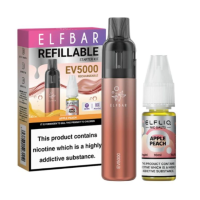 Elf Bar EV5000 Refillable Starter Kit + 10ml Liquid USB-CElf Bar EV5000 Refillable Starter Kit + 10ml Liquid Das ELFBAR EV5000 nachfüllbare Starter Kit:QUAQ Mesh, 0.8Ω10 Farben, jede gepaart mit einem 10ml Elfliq (nur 2%)TPD KOMPLIZIERTWiederaufladbar2ml e-liquid Kapazität, ermöglicht bis zu 10 Nachfüllungen10 Geschmacksrichtungen:Apfel PfirsichBlaubeereBlue Razz LimonadeBlaubeere-Himbeere-SauerErdbeer-Himbeer-Kirsche-EisKiwi Passionsfrucht GuaveKrauseminzeErdbeer-EisErdbeer-KiwiWassermeloneIm Lieferumfang enthalten sind1 x ELFBAR EV5000 Nachfüllbares Starter Kit(Der Akku kann aufgeladen werden)15411Elf Bar - Disposable Pods16,90 CHFsmoke-shop.ch16,90 CHF