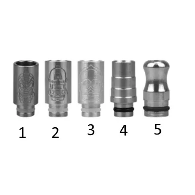 Drip Tip Wars - 510 - Edelstahl - Vers. AusführungenDrip Tip 510 aus Delrin oder PCTG.Mundstück geeignet für eine MTL ziehen.Einzeln verkauft.Drip Tip im Format 510 aus Metall.Ideal für einen RDL- oder MTL-Druck.Erhältlich in verschiedenen Mustern und Modellen.Wird pro Stück verkauft.15372Drip Tip5,50 CHFsmoke-shop.ch5,50 CHF