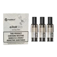 Ersatzpods (3x) - eRoll slim - 1 ohm von JoyetechLieferumfang: 3x Ersatzpods eRoll Slim - 1 ohm von JoyetechKartusche kompatibel mit dem Vape Pen eRoll Slim.In die Patrone integrierter Widerstand mit einem Wert von 1,0 Ohm.Kapazität von 2ml, die von der Seite befüllt wird.Größe: 16x48mm.1 Packungen wird mit 3 Pods verkauft.15008Joyetech6,90 CHFsmoke-shop.ch6,90 CHF