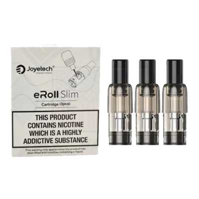 Ersatzpods (3x) - eRoll slim - 1 ohm von JoyetechLieferumfang: 3x Ersatzpods eRoll Slim - 1 ohm von JoyetechKartusche kompatibel mit dem Vape Pen eRoll Slim.In die Patrone integrierter Widerstand mit einem Wert von 1,0 Ohm.Kapazität von 2ml, die von der Seite befüllt wird.Größe: 16x48mm.1 Packungen wird mit 3 Pods verkauft.15008Joyetech9,90&nbsp;CHFsmoke-shop.ch9,90&nbsp;CHF