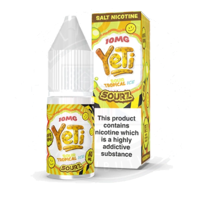 Yeti Sourz Tropical Ice 10ml E-Liquid - Salt 20mgLieferumfang: 1x Yeti Sourz Tropical Ice 10ml E-Liquid - Salt 20mgGeschmack:Erleben Sie das tropische Paradies des Yeti mit dieser exotischen Mischung aus saurem Schnee, spritziger Ananas und anderen saftigen, exotischen Früchten - alles auf Eis serviert.Yeti Sourz Tropical Ice - enthält 20mg Nikotin pro 10ml FlascheVG/PG 60/40Schnelle NikotinaufnahmeSanfteres Gefühl im Hals, trotz höherer Dosierungneutralerer GeschmackOptimal nutzbar für POD Systeme oder MTL Tanks15497Yeti E-Liquid UK5,50 CHFsmoke-shop.ch5,50 CHF