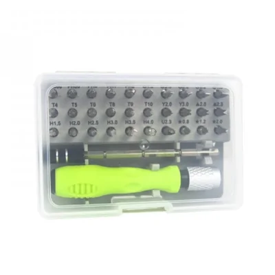 32 in 1 Präzisionsschraubendreher 7089CLieferumfang: 1x 32 in 1 Präzisionsschraubendreher 7089CPräzisionsschraubendreher mit einem Griff, 30 Bits, einer Verlängerung und einer Transportbox.&nbsp; &nbsp; Hergestellt aus Chrom-Vanadium-Stahl für hohe Steifigkeit.&nbsp; &nbsp; Ausgezeichnete Handhabung dank eines sehr gut durchdachten Designs.&nbsp; &nbsp; Doppelstecksystem (die Bits passen auch direkt auf den Griff des Schraubendrehers).15530Smoke-Shop.ch8,90&nbsp;CHFsmoke-shop.ch8,90&nbsp;CHF