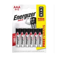 AAA LR03 Alkaline Batteries 4 + 2 Free - Energizer MaxAAA LR03 Alkaline-Batterie, lang anhaltende Energie, Null-Tropf-Garantie.Schutz vor Tropfschäden in Ihren Geräten.Zuverlässige Energie in allen Arten von Geräten.Energiekonservierung bis zu 10 Jahren (bei Lagerung).Verkauft in Packungen mit 6 Stück, von denen 2 kostenlos sind.15552Varta4,80 CHFsmoke-shop.ch4,80 CHF