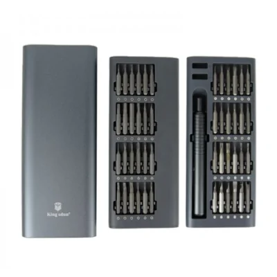48 in 1 Precision Screwdriver KS-840117 - King'sdunLieferumfang: 1x 48 in 1 Precision Screwdriver KS-840117 - King'sdunPräzisionsschraubendreher mit Griff, Verlängerung, 48 Bits und Transportbox aus Metall.Hergestellt aus S2-Stahl, der für seine hohe Widerstandsfähigkeit bekannt ist.Box und magnetische Spitzen.Ausgezeichnete Handhabung dank eines sehr gut durchdachten Designs.15545Smoke-Shop.ch14,90&nbsp;CHFsmoke-shop.ch14,90&nbsp;CHF