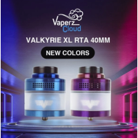 Valkyrie XL - RTA 40mm - Vaperz Clouds - SelbstwickelverdampferDer beeindruckendste Valkyrie XL RTA in der Serie !Durchmesser von 40mm für die meisten massiven Boxen.Sehr gute Kapazität von 9ml.Dual Coil Deck für massive Montage.Einstellbare Top-Luftstrom, um Ihre ziehen passen.Drip Tip 810 derlin perfekt für eine DL ziehen.Lieferumfang: 1 x Tank Valkyrie XL RTA1 x Set Zubehör 1 x Benutzerhandbuch15039Vaperz Cloud86,00 CHFsmoke-shop.ch86,00 CHF