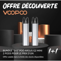 Spezialangebot - Bündle 1+1 Argus G2 Mini Pod 1200mAh - VoopooDie Argus-Familie wird mit der Ankunft des Argus G2 Mini Pods erweitert!Eingebauter 1200mAh-Akku, der über USB-C aufgeladen wird.Leistung per Knopfdruck von 5 bis 30 Watt einstellbar.Die Leistung passt sich automatisch an die eingelegte Patrone an (0,7ohm).Argus-Kartusche mit einer Kapazität von 3ml und Befüllung von oben.Eingebauter Widerstand (0.7Ohm).Einstellbare Airflow für sehr restriktives MTL-Ziehen oder semi-aerialen DL.Kompatibel mit allen Patronen der Argus pod series.Automatisches Ziehen durch Inhalation.15614Vaporesso24,90 CHFsmoke-shop.ch24,90 CHF