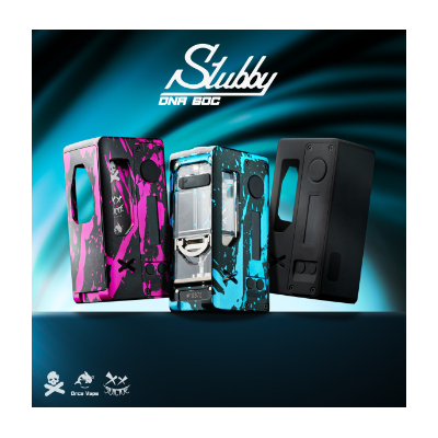 Suicide Mods Stubby - DNA60c - 18650 -Box Mod - 60 WattLieferumfang: 1 x Stubby AIO Mod 217001 x Stubby RDTA Tank1 x BB Gewinde Flush Mutter1 x 510 Tropfspitze1 x Ersatzteilbeutel (O-Ringe, Dichtungen, Madenschrauben, Air Flow Pins, SS Rods)1 x Typ-C USB-Kabel1 x Benutzerhandbuch, Willkommenskarte15643Deathwish Modz189,90 CHFsmoke-shop.ch189,90 CHF