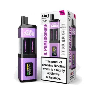 Vapes Bars ANGEL 2400 Kit (4 Pods 2ml in 1 Gerät) vers. Geschmacksrichtungen 20mg NSDer ANGEL 2400® ist das bahnbrechende 4-in-1-Produkt in Großbritannien, das den neuesten Vorschriften entspricht. Er verfügt über ein Leistungsdisplay zur Live-Überwachung, zwei 1100-mAh-Akkus und vier 2-ml-Pods, die mit Vapes Bars® E-Liquids gefüllt sind.Intelligente Batteriestandsanzeige1100mAh wiederaufladbare Batterie4 in 1: Leicht schaltbare, vorgefüllte PodsBis zu 2400 Züge  4x 2ml Pod vorgefüllt mit Premium VAPES BARS® e-liquids4x 1.2ohm Mesh-Spule4x LuftsensorANGEL 2400®-Schlüsselband inklusive20mg/ml Nikotinstärke15644my blu12,90 CHFsmoke-shop.ch12,90 CHF