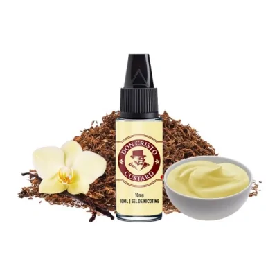 Don Cristo - Custard - Nic Salt 10ml - Don Cristo - vers. NikotinstärkenEin präziser Geschmack von Zigarren, die 90 Tage lang mit echten Monte-Cristo-Zigarren mazeriert wurden.Ein köstlicher Don Cristo mit einem Hauch von Konditorcreme. Ein Genuss!Don Cristo - Custard - Nic Salt 10ml - Don Cristo vers. NikotinstärkenMarke Don CristoLand KanadaGeschmack ClassicPG/VG-Verhältnis 70/30Verpackung PE-Flasche 10ml mit kindersicherem Verschluss.Inhalt 10mlNikotindosierung 10, 20mgNikotinsalz Mit15661PGVG LAPS4,60 CHFsmoke-shop.ch4,60 CHF