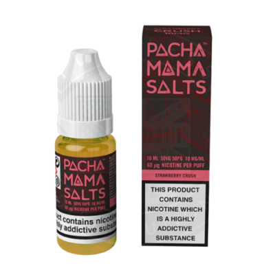 Pacha Mama Salts - Strawberry Crush 10ml - Nikotinsalz 20 mgLieferumfang: Pacha Mama Salts - Strawberry Crush 10ml - Nikotinsalz 20 mgStrawberry Crush Salt Pacha Mama ist ein dekadentes Erdbeer-Toffee-Aroma, ummantelt mit pikanter Orange für einen spritzigen und dennoch erfrischenden Vape für den ganzen Tag. Pacha Mama ist ein 10ml Nik-Salz mit entweder 10mg oder 20mg Nikotin. 50% VG / 50% PG15740Pacha Mama6,50 CHFsmoke-shop.ch6,50 CHF