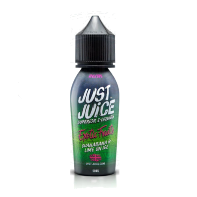 Just Juice Guanabana & Lime on Ice - 50ml 0mg ShortfillJust Juice Guanabana &amp; Lime on Ice - 50ml 0mg Shortfill Tauchen Sie ein in das Unbekannte und erleben Sie ein Geschmackserlebnis, auf das Sie immer wieder zurückkommen werden. Mit Tönen von Banane, Ananas und Sahne, abgerundet mit einem Hauch von Limette, die Ihnen das Wasser im Mund zusammenlaufen lässt und Sie erfrischt und bereit für mehr macht.Guanabana &amp; Lime on Ice von Just Juice kommt in einer 50ml Shortfill mit 0mg Nikotin. Bei Bedarf kann ein zusätzlicher Nikotinstoß hinzugefügt werden.70% VG / 30% PG14581Just Juice - Superier E-Liquids18,90 CHFsmoke-shop.ch18,90 CHF