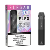 ELFBAR - ELF X Kit - Vers. Farben - 1000 mah - Airflow - Mesh Coils USB-CDas ELFBAR ELFX Pod Kit wurde entwickelt, um Ihr Dampferlebnis zu verbessern. Ausgestattet mit einem robusten 1000mAh Akku, bietet es reichlich Leistung für längere Verdampfungssessions. Mit einer maximalen...Lieferumfang: 1 x ELFX device1 x ELFX Dual Mesh 0.6Ω Pod1 x ELFX Dual Mesh 0.8Ω Pod1 x Type-C USB Cable1 x User Manual 15761Elf Bar - Disposable Pods18,90 CHFsmoke-shop.ch18,90 CHF