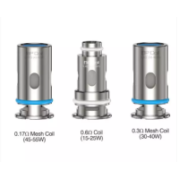 5x BP Coil von Aspire Verschiedene Ohm Verdampferköpfe (BP80/Huracane)Lieferumfang:5x Coil BP-CoilDie passenden Coils zum BP80 Kit von Aspire sind in drei Varianten erhältlich. Ein 0.17 Ohm Mesh Coil für eine Leistung von 45 bis 55 Watt und ein sehr direktes Zugverhalten. Der 0.3 Ohm Mesh Coil für 30 bis 40 Watt und ebenfalls ein direktes Zugverhalten. Sowie ein 0.6 Ohm Coil für 15 bis 15 Watt und ein eher restriktives Zugverhalten.Alle Coils versprechen besten Geschmack und eine lange Haltbarkeit. Gewechselt werden die Coils dabei bequem von unten durch herausziehen.9904Aspire12,90 CHFsmoke-shop.ch12,90 CHF
