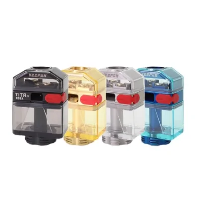 TITA X RDTA - VEEPON - 4.5 ml und 8 Luftstrom PinsDie Boro Tita X RDTA von Veepon Tank.Einzelne Spule Deck.4.5ml Tankinhalt und Frontbefüllung.Einstellbare Luftstrom durch 8 Stifte (1.0,1.2,1.5,2.5,3.0,3.5,4.0, geschlossen).Verfügt über 3 austauschbare Top-Kappen.Kompatibel mit den meisten Boro-Tanks.15794VEEPON - Tita55,00 CHFsmoke-shop.ch55,00 CHF TITA X RDTA - VEEPON - 4.5 ml und 8 Luftstrom PinsDie Boro Tita X RDTA von Veepon Tank.Einzelne Spule Deck.4.5ml Tankinhalt und Frontbefüllung.Einstellbare Luftstrom durch 8 Stifte (1.0,1.2,1.5,2.5,3.0,3.5,4.0, geschlossen).Verfügt über 3 austauschbare Top-Kappen.Kompatibel mit den meisten Boro-Tanks.15794VEEPON - Tita55,00 CHFsmoke-shop.ch55,00 CHF